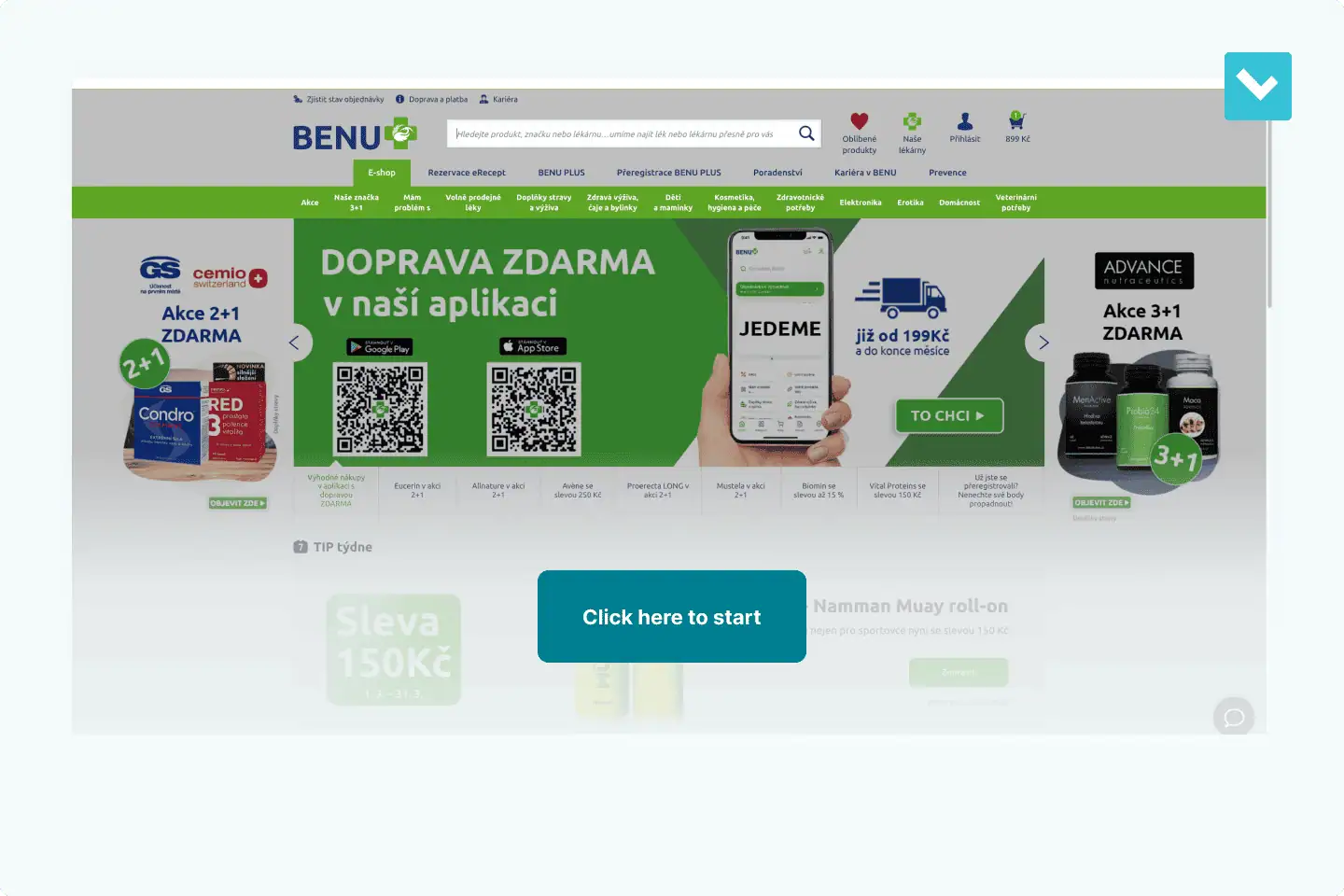 BENU.cz lékárna - search + AC